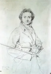 ニコロ・パガニーニの肖像（1782-1840年）、1819年